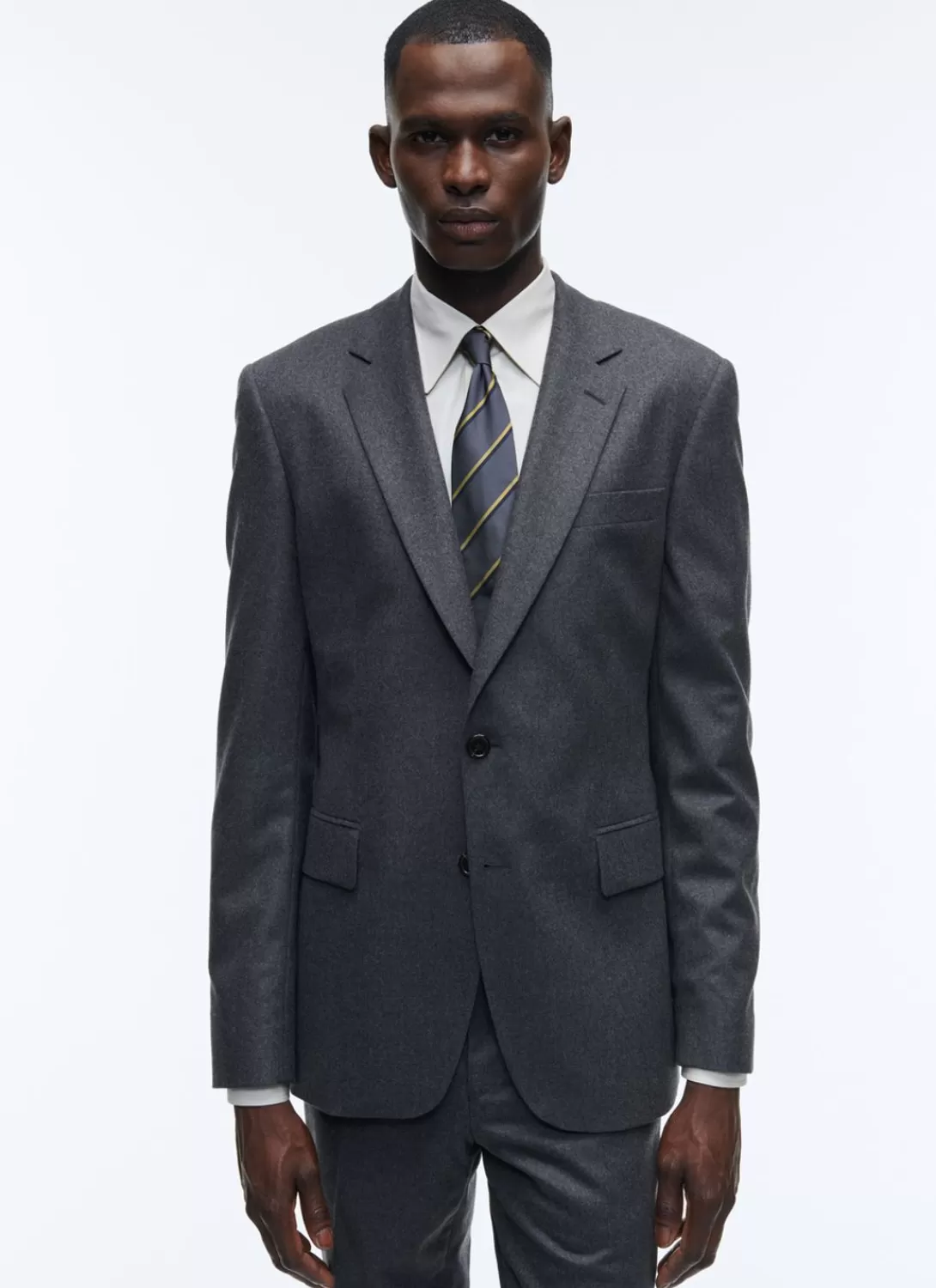 Fursac Wool Flannel Jacket Charcoal Grey Best