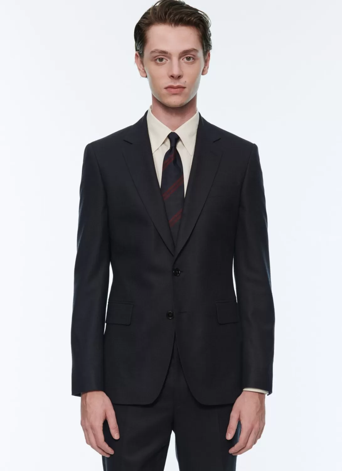 Fursac Wool Flannel Jacket Navy Blue Best Sale