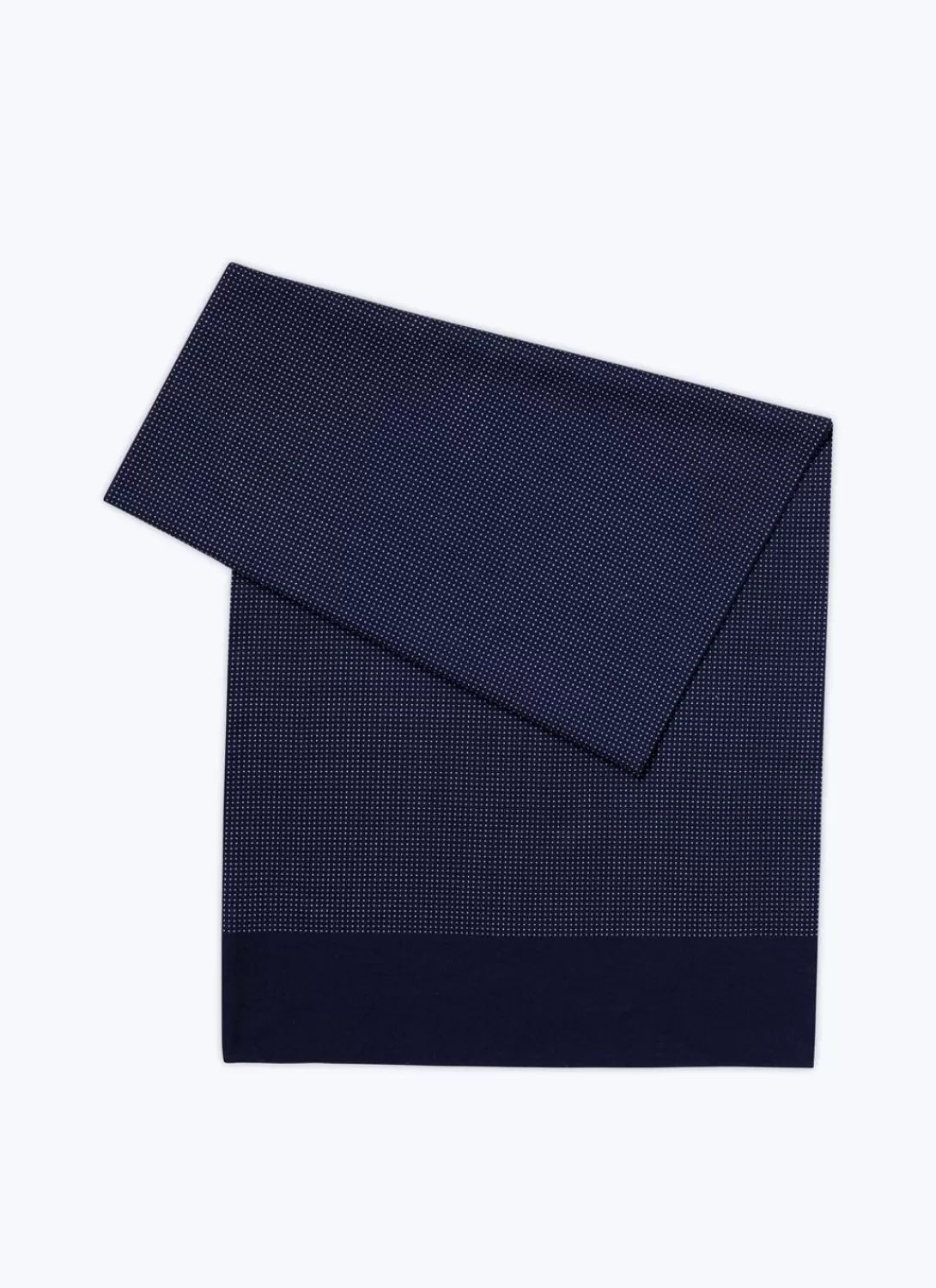 Fursac Wool Scarf With Polka Dots Midnight Blue New