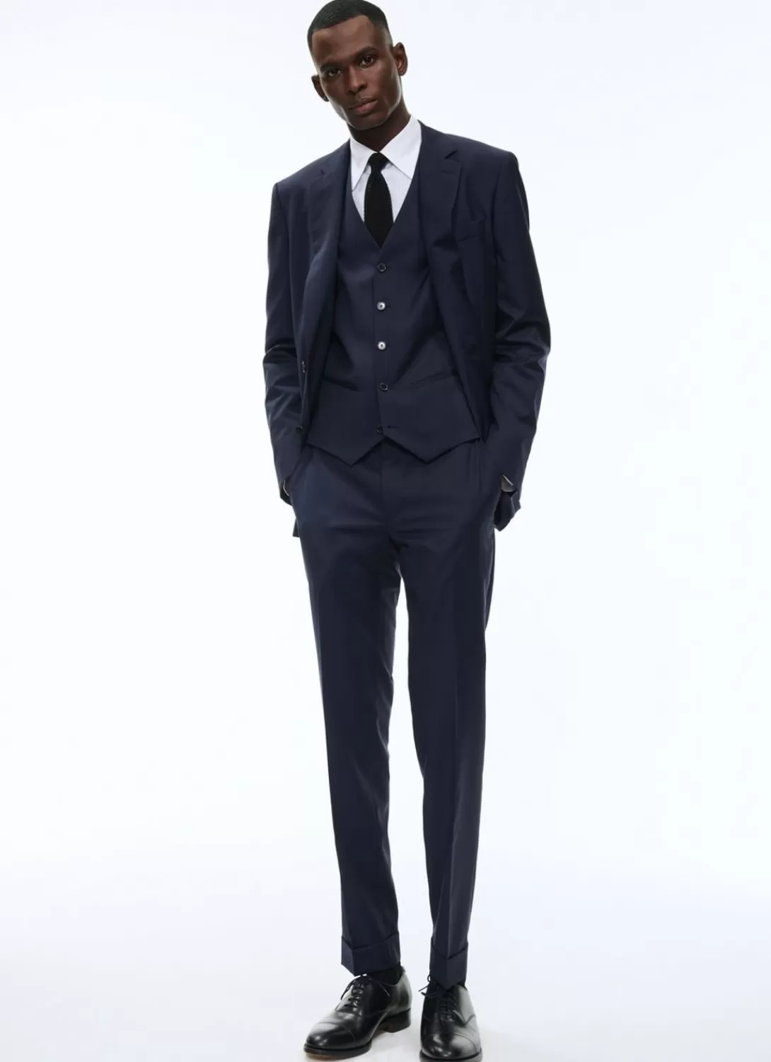 Fursac Wool Serge 3-Piece Suit Navy Blue Sale