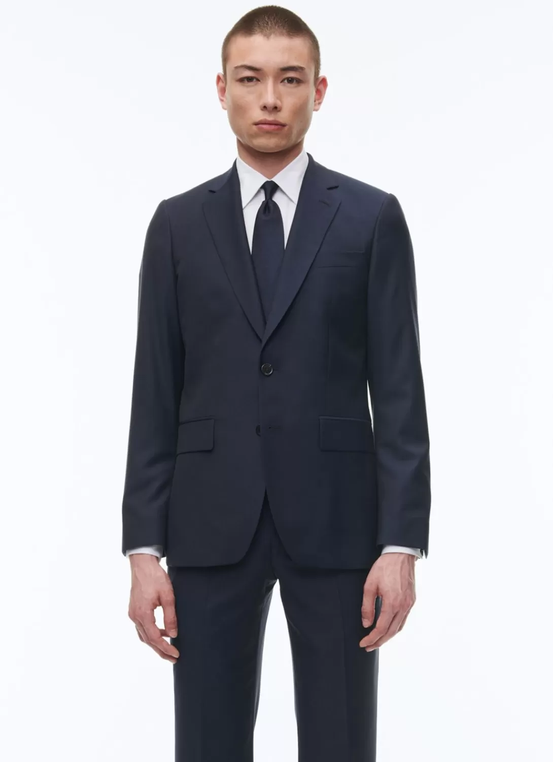 Fursac Wool Serge Large Suit Jacket Navy Blue Discount
