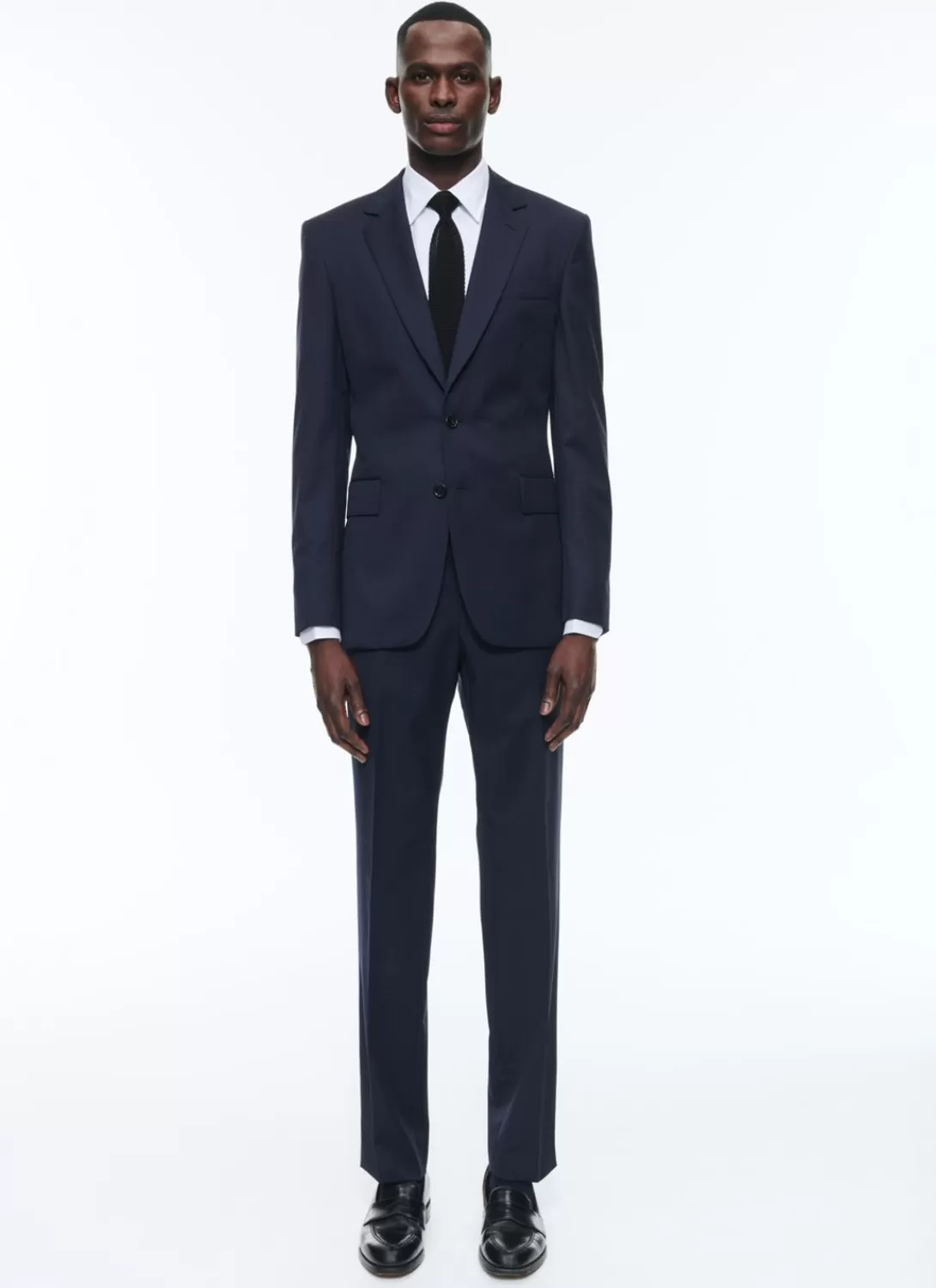 Fursac Wool Serge Suit Navy Blue Flash Sale