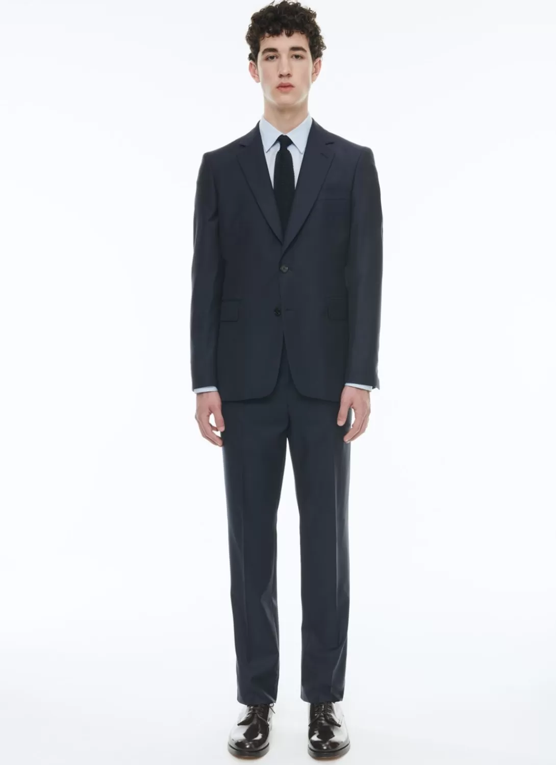 Fursac Wool Serge Suit Navy Blue Online