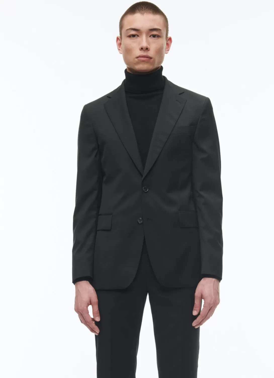 Fursac Wool Serge Suit Jacket Black Outlet