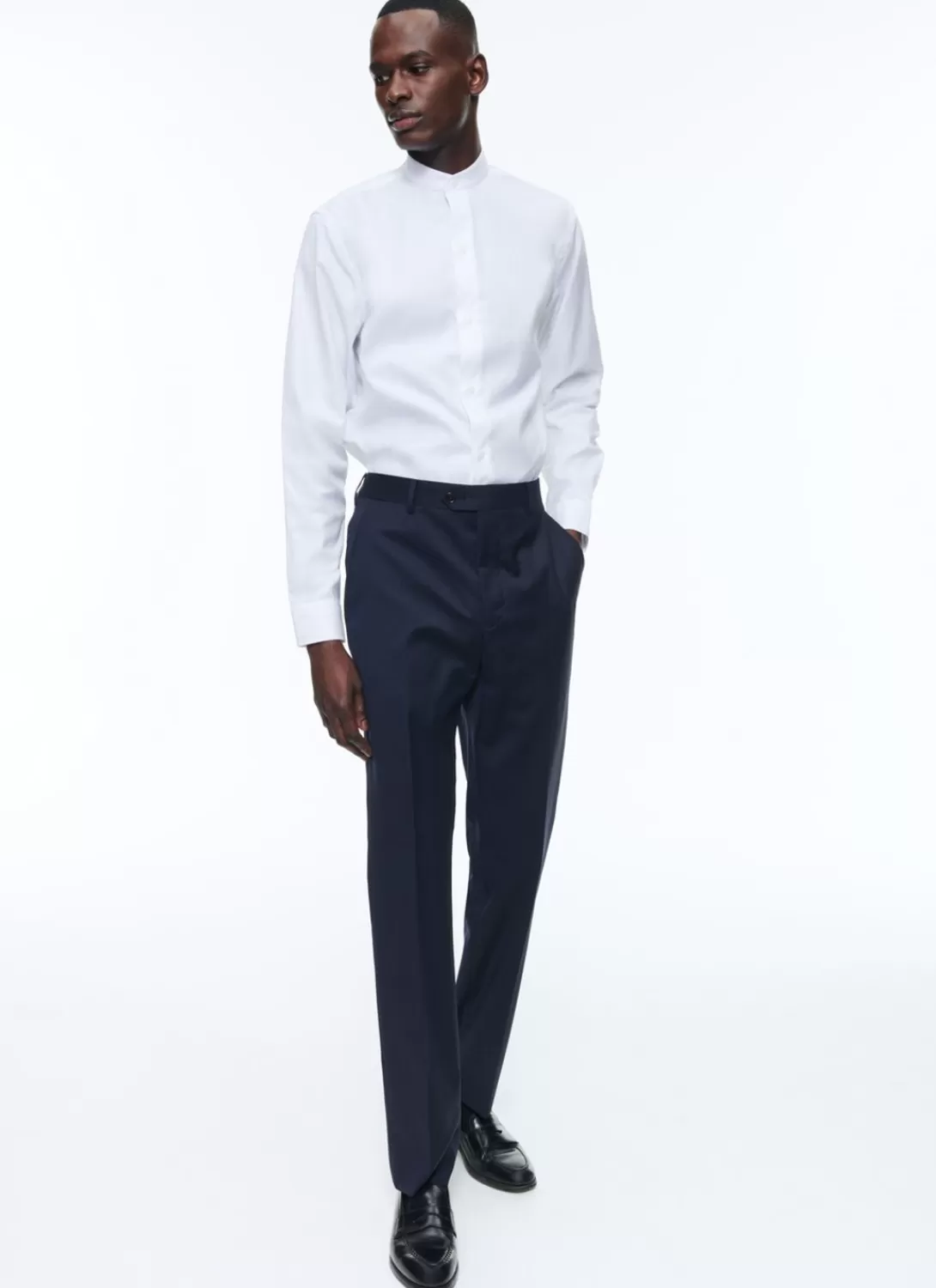 Fursac Wool Serge Trousers Navy Blue Fashion