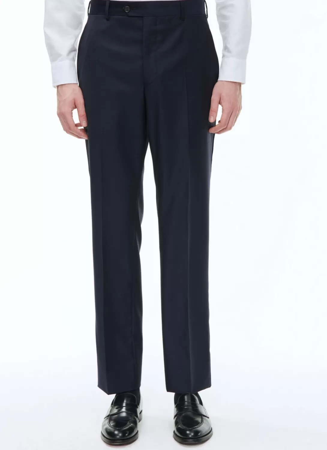Fursac Wool Serge Trousers Navy Blue Best