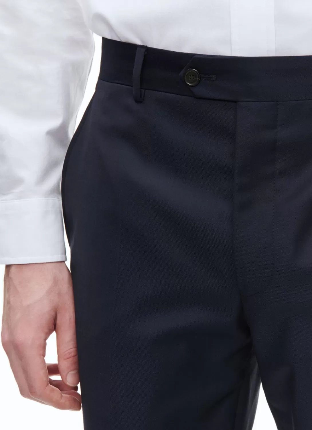 Fursac Wool Serge Trousers Navy Blue Best