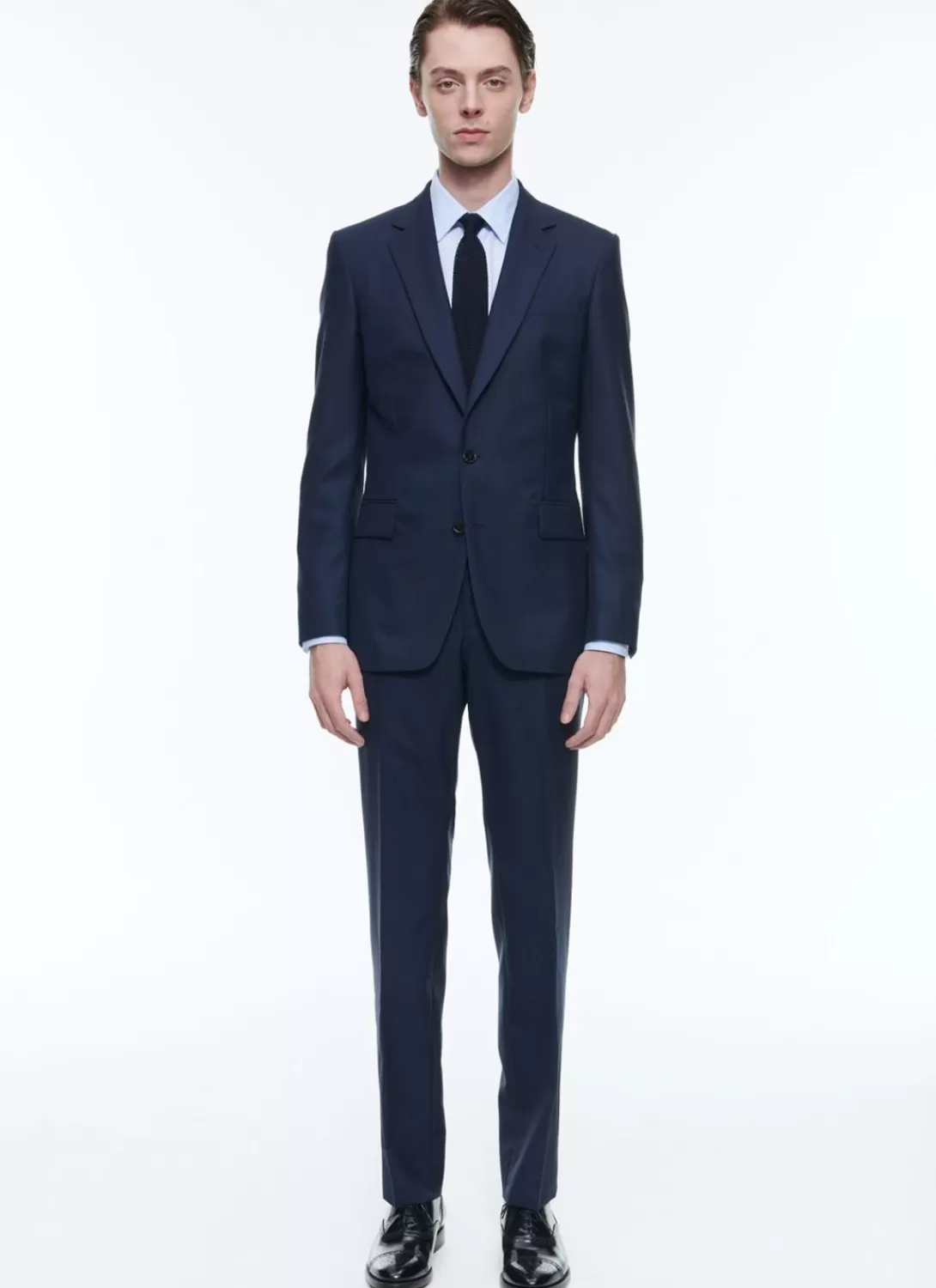 Fursac Wool Suit With Prince Of Wales Navy Blue - Prince Of Wales Pattern Shop
